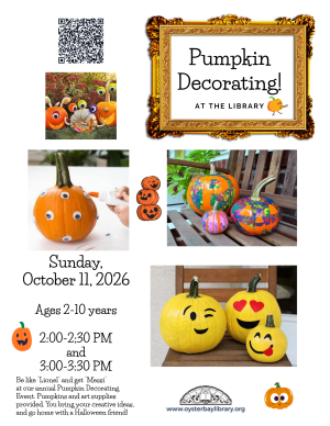 Pumpkin Decorating Ages 2yrs-10yrs