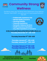 Community Wellness winter schedule 