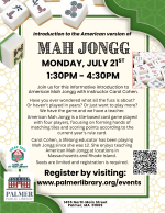 July 21 Mah Jongg