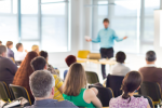 People at a meeting.