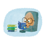 Bad seed reading a book.