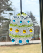 Fused Glass Egg Ornament