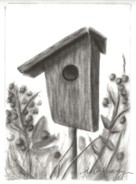 Deb Hewey charcoal drawing