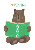 Bear reading a book.