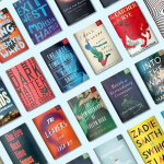 A background with many different book covers.