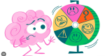 A cartoon brain trying to figure out his feelings.