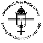 Gas Lamp with Portsmouth Free Public Library written.