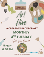 monthly art hive flyer