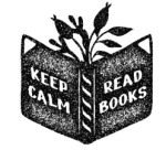 image of book open with plants sprouting saying Keep Calm Read Books