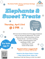 Elephants and Sweet Treats poster.