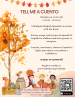 Fall 2025 Tell Me A Cuento.