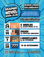 graphic novel book club poster.