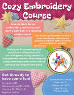 cozy embroidery poster.