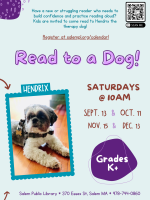 read to a dog poster.