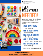 Winter-Spring 2026 Teen Volunteer Programs.