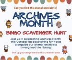 Archives Month Scavenger Hunt Bingo