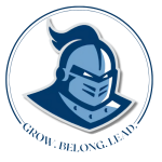 gray and blue knight helmet