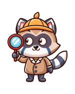 Cartoon Fox with Magnifying Glass