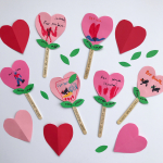 craft sticks with hearts