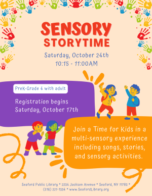 Sensory Storytime (Pre K - Grade 4 with adult)