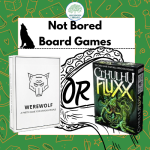 background green foreground cthulu fluxx and werewolf board games