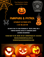 decorate pumpkins with the sherborn police association