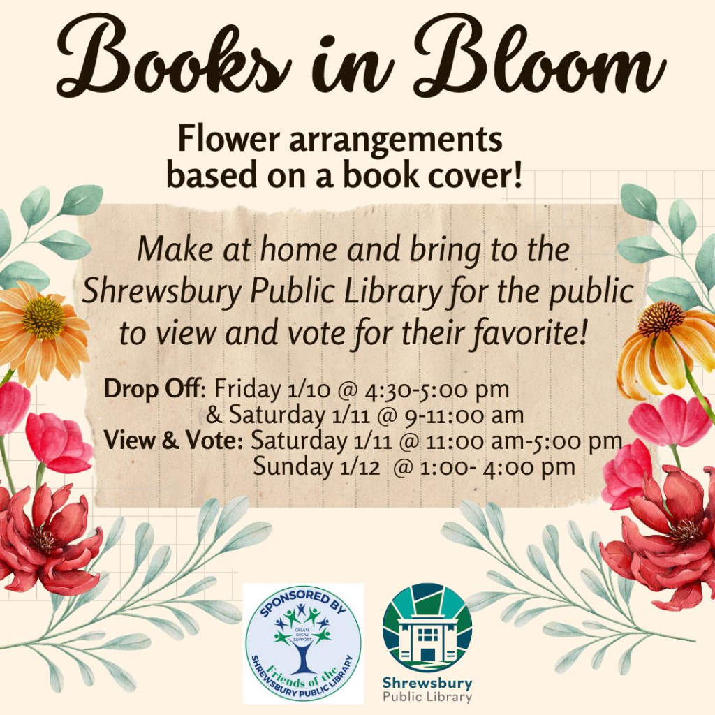 01/11/2025 Books In Bloom Shrewsbury Public Library