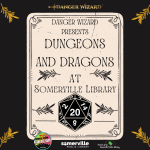 A black background with parchment over the middle reads Danger Wizard Presents Dungeons and Dragons 
