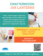 Crafternoon Lanterns flyer.