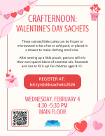 Valentine's Day Sachets flyer.