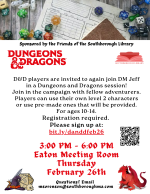 Dungeons and Dragons flyer.