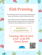 Fish Printing flyer.