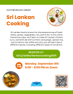 Sri Lankan Cooking flyer