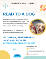 Read to a Dog flyer