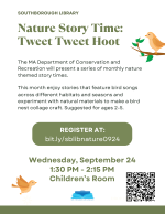 Nature Story Time flyer