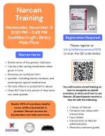 Narcan Training flyer