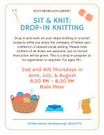 Sit and Knit flyer
