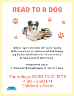 Read to a Dog flyer