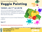 Veggie Painting Tues 7/7 @ 2:00 pm ages 2-7