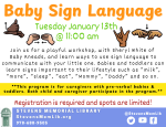 Baby Sign Language Flyer