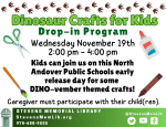 Drop in Crafts flyer