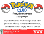 Pokemon Club flyer