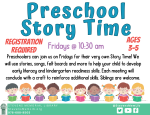 Preschool Story Time flyer