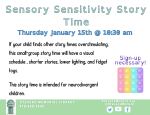 Sensory Sensitivity Storytime Flyer