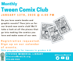 Tween Comic Club flyer