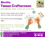 Tween crafternoon flyer