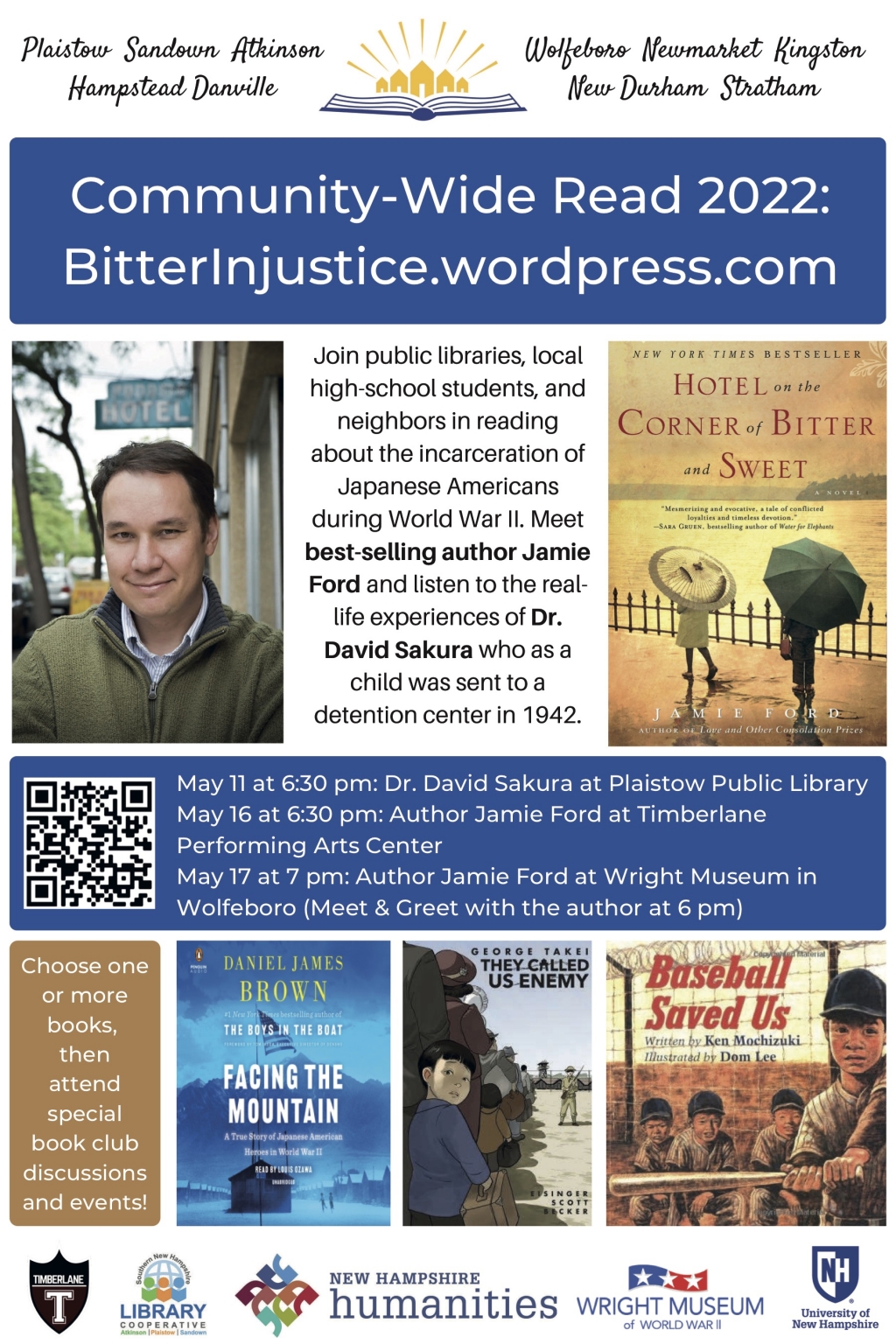 05/17/2022 [Offsite event] Bitter Injustice Jamie Ford at Wright