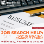 JOB SEARCH HELP -- How To Create A Standout Resume