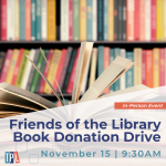 Friends of the Library Book Donation Drive Nov