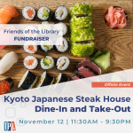 Friends of the Library Fundraiser at Kyoto